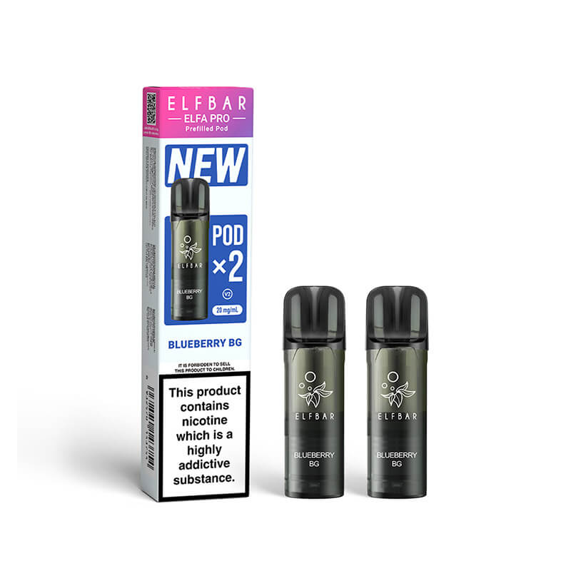 Elf Bar Elfa Pro Blueberry Bg Prefilled Disposable Pods 20mg 2ml 2-Pack. | Vapestore UK Elf Bar Elfa Pro Blueberry Bg Prefilled Disposable Pods 20mg 2ml 2-Pack. | Vapestore UK