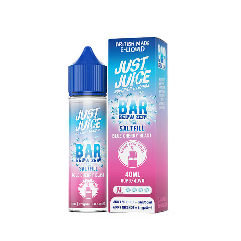 Just Juice Below Zero Blue Cherry Blast Saltfill | Vapestore UK Just Juice Below Zero Blue Cherry Blast Saltfill | Vapestore UK
