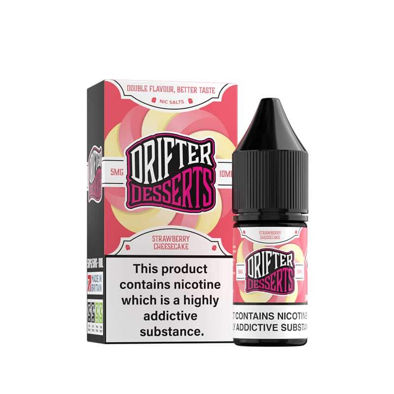 Drifter Desserts Strawberry Cheesecake Nic Salt E-liquid 10ml | Vapestore UK Drifter Desserts Strawberry Cheesecake Nic Salt E-liquid 10ml | Vapestore UK