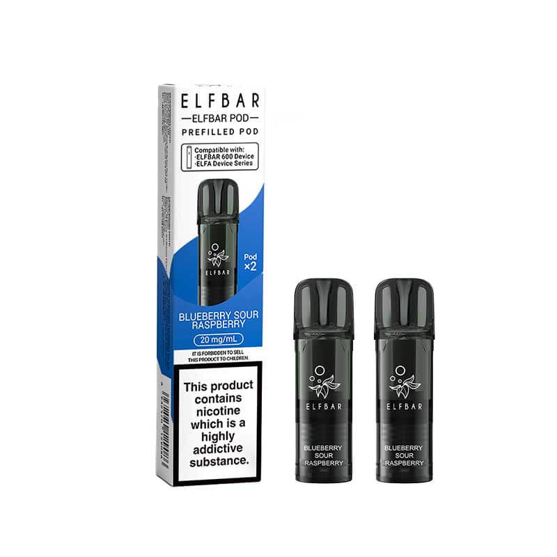 Elf Bar 600 Prefilled 2ml Pods 2-pack Blueberry Sour Raspberry 20mg | Vapestore UK Elf Bar 600 Prefilled 2ml Pods 2-pack Blueberry Sour Raspberry 20mg | Vapestore UK