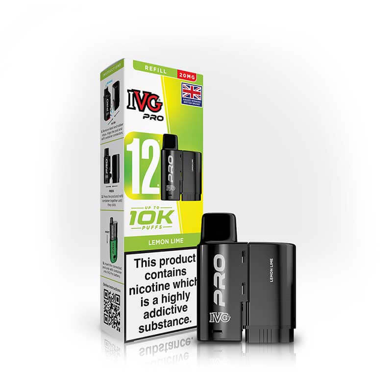 Lemon Lime IVG Pro 12 Prefilled Pod + Refill 20mg | Vapestore UK Lemon Lime IVG Pro 12 Prefilled Pod + Refill 20mg | Vapestore UK