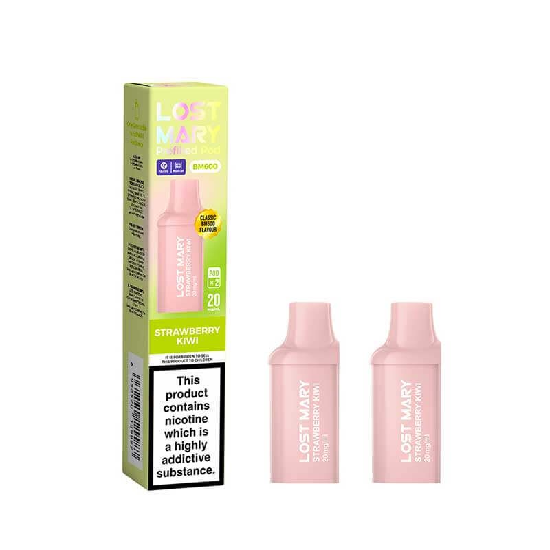 lost mary strawberry vape Lost Mary BM600 Prefilled Pods – Strawberry Kiwi 20mg (2PK)