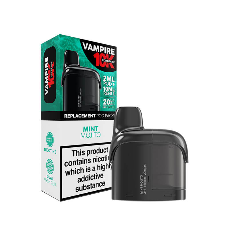3mg nicotine disposable vape amazon Vampire 10K Mint Mojito Prefilled Pod Refill – 20mg