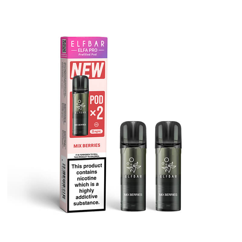 Elf Bar Elfa Pro Mix Berries Prefilled Disposable Pods 20mg 2ml 2-Pack. | Vapestore UK Elf Bar Elfa Pro Mix Berries Prefilled Disposable Pods 20mg 2ml 2-Pack. | Vapestore UK