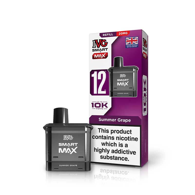 Summer Grape IVG Smart Max Prefilled Pods 20mg Nic Salt | Vapestore UK Summer Grape IVG Smart Max Prefilled Pods 20mg Nic Salt | Vapestore UK
