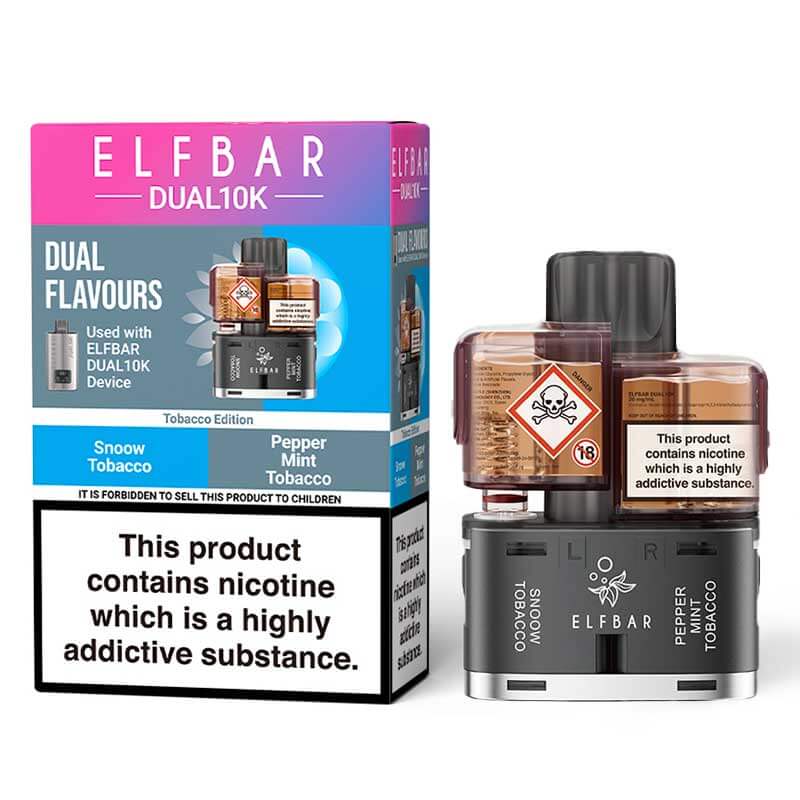 Elf Bar Dual 10K Tobacco Edition Pre Filled Pods 20mg | Vapestore Elf Bar Dual 10K Tobacco Edition Pre Filled Pods 20mg | Vapestore