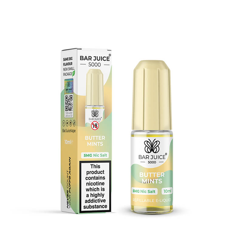 Bar Juice 5000 Butter Mints Nic Salt E-liquid 10ml | Vapestore UK Bar Juice 5000 Butter Mints Nic Salt E-liquid 10ml | Vapestore UK