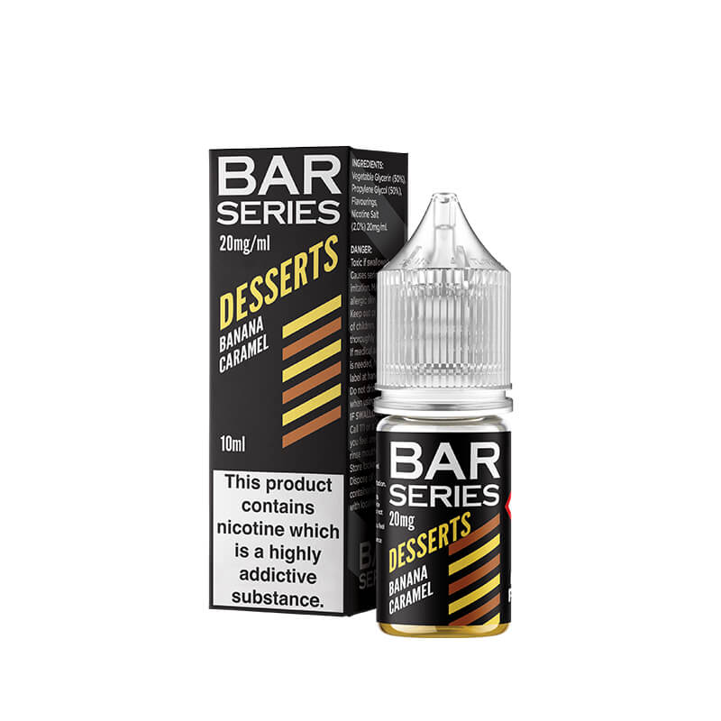Bar Series Banana Caramel flavour Nic Salt E-liquid | Vapestore UK Bar Series Banana Caramel flavour Nic Salt E-liquid | Vapestore UK