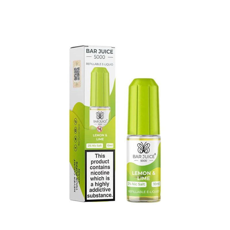 Bar Juice 5000 Lemon and Lime Nic Salt E-liquid 10ml | Vapestore UK Bar Juice 5000 Lemon and Lime Nic Salt E-liquid 10ml | Vapestore UK