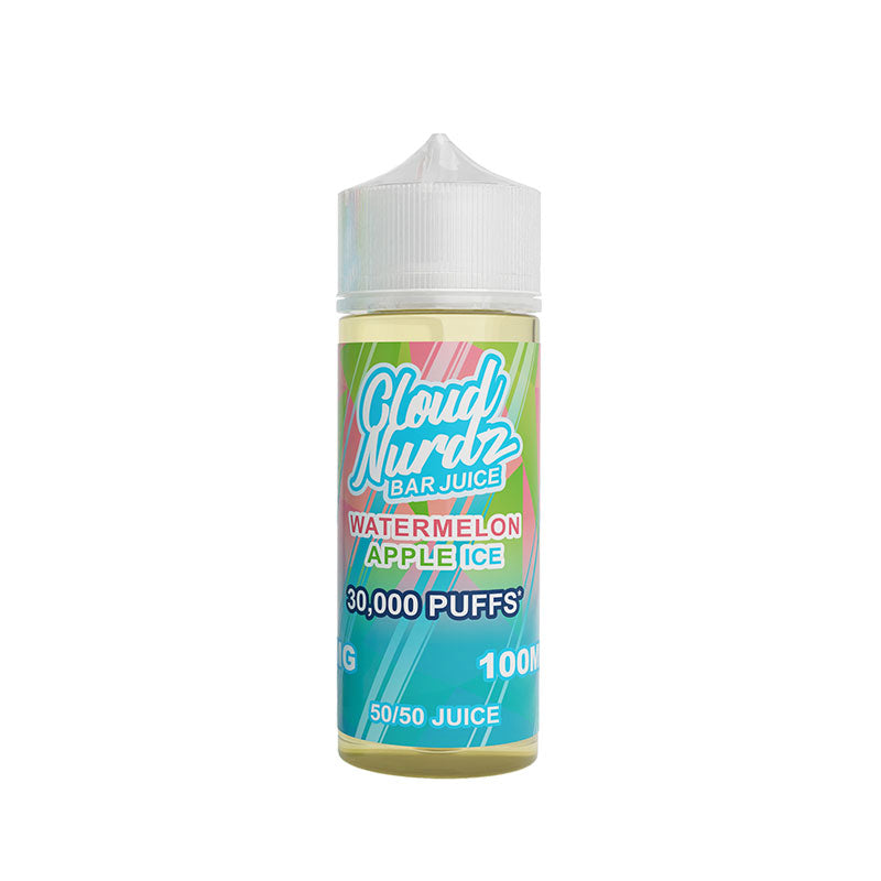 Cloud Nurdz Ice Watermelon Apple Flavour 50VG/50PG E-liquid Shortfill 100ml | Vapestore UK Cloud Nurdz Ice Watermelon Apple Flavour 50VG/50PG E-liquid Shortfill 100ml | Vapestore UK