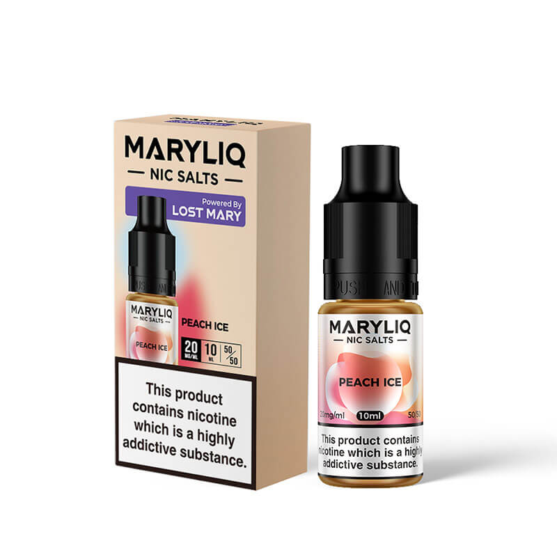 Lost Mary Maryliq Peach Ice Nic Salt E-liquid 10ml | Vapestore UK Lost Mary Maryliq Peach Ice Nic Salt E-liquid 10ml | Vapestore UK