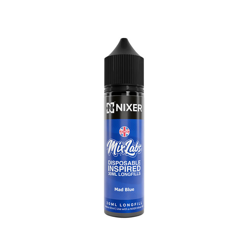 Nixer Mix Labs Mad Blue 30ml Longfill E-Liquid Premium Vape Juice with Great Flavour | Vapestore UK Nixer Mix Labs Mad Blue 30ml Longfill E-Liquid Premium Vape Juice with Great Flavour | Vapestore UK