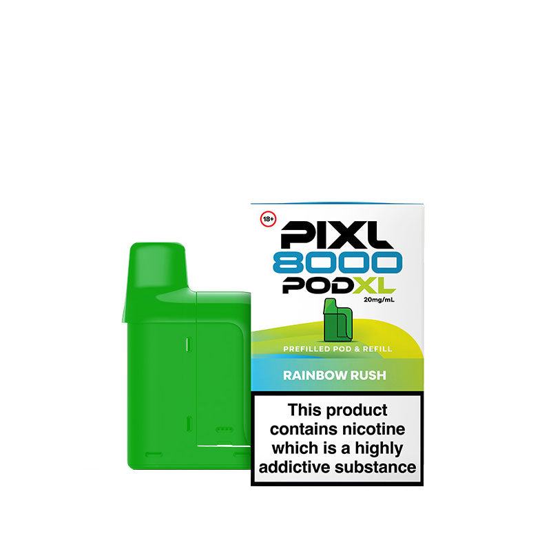 Rainbow Rush PIXL 8000 Prefilled Pod 20mg Nic Salt | Vapestore UK Rainbow Rush PIXL 8000 Prefilled Pod 20mg Nic Salt | Vapestore UK