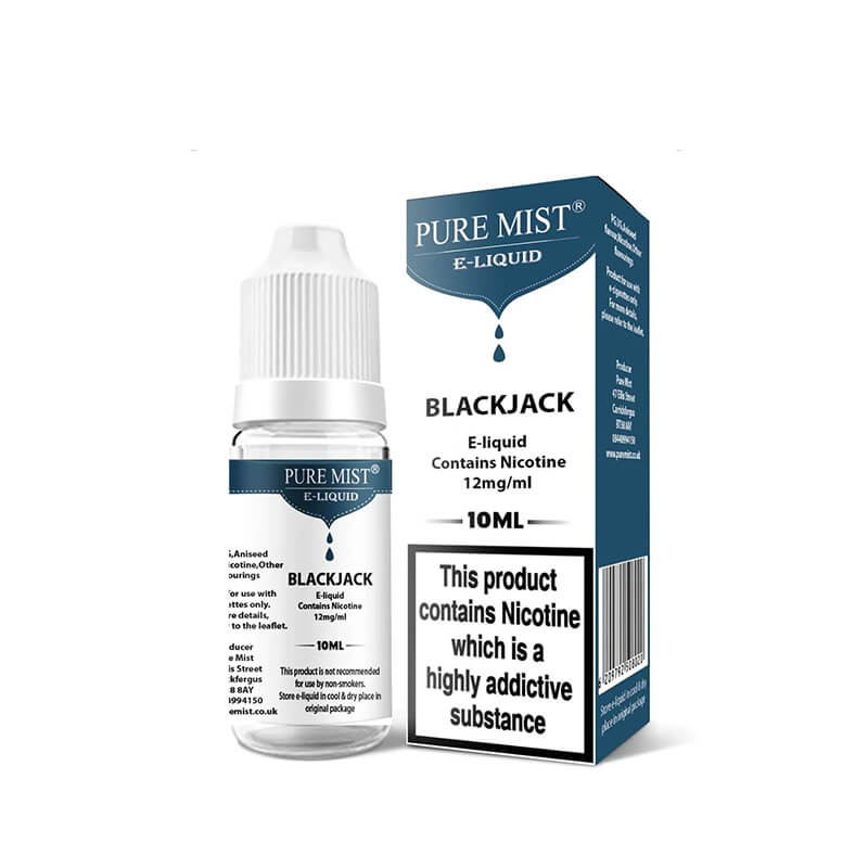 Pure Mist Blackjack High-PG E-liquid 10ml | Vapestore UK Pure Mist Blackjack High-PG E-liquid 10ml | Vapestore UK
