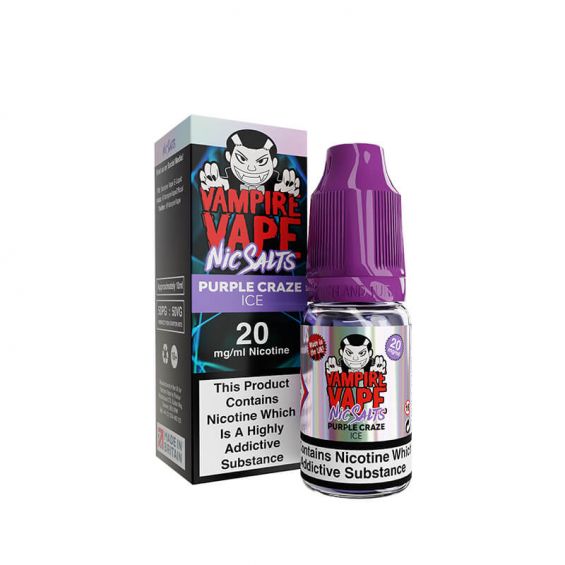 Vampire Vape Purple Craze Ice 10ml Nic Salt E-Liquid Premium Vape Juice with Great Flavour | Vapestore UK Vampire Vape Purple Craze Ice 10ml Nic Salt E-Liquid Premium Vape Juice with Great Flavour | Vapestore UK