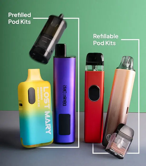 Prefilled and refillable vaping kits at Vapestore