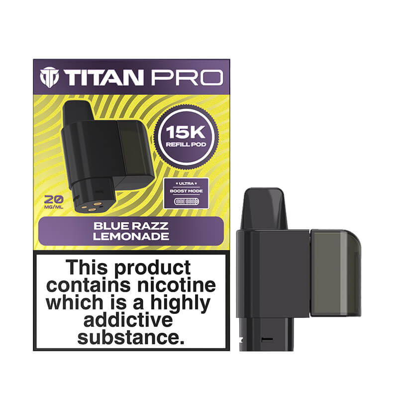 Titan Pro 15K Blue Razz Lemonade Prefilled Pod + Refills