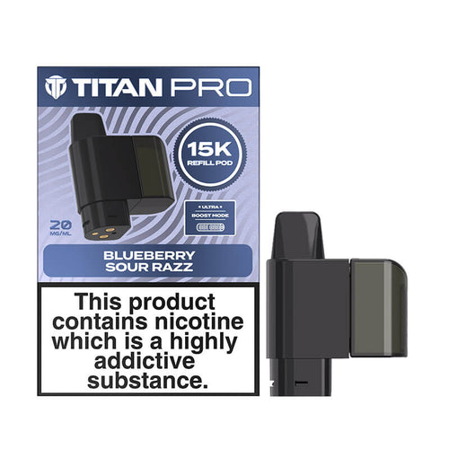 Titan Pro 15K Blueberry Sour Razz Prefilled Pod + Refills