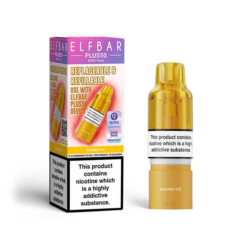 ELFBAR Plus50 Banana Ice Prefilled Pod + Refill