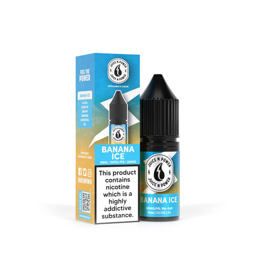 Juice N Power Bar Salts 6000+ Banana Ice 10ml E-Liquid
