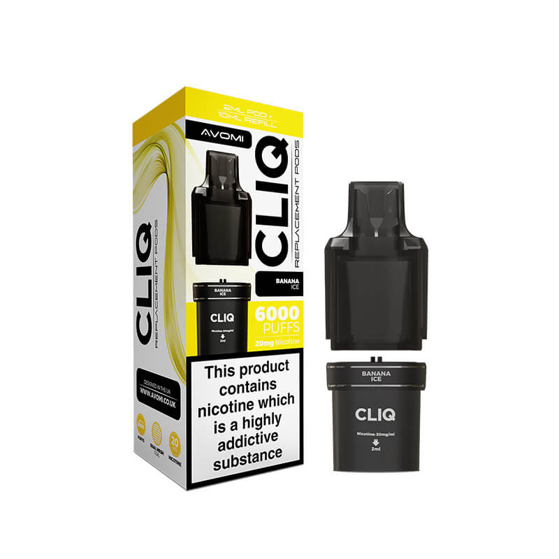 Avomi CLIQ Prefilled Vape Pod + Refill - Banana Ice