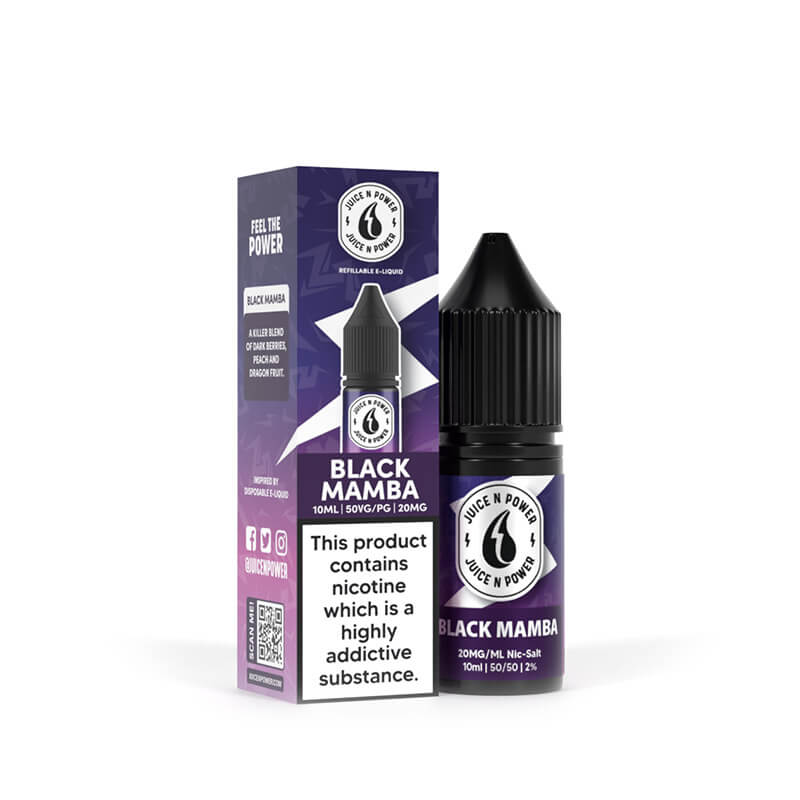 Juice N Power Bar Salts 6000+  Black Mamba 10ml E-Liquid