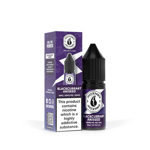 Juice N Power Bar Salts 6000+ Blackcurrant Aniseed 10ml E-Liquid