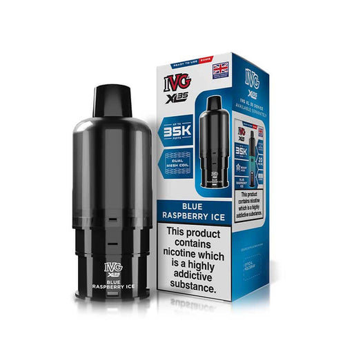 IVG XL35 Blue Raspberry Ice Prefilled Vape Pod + Refill