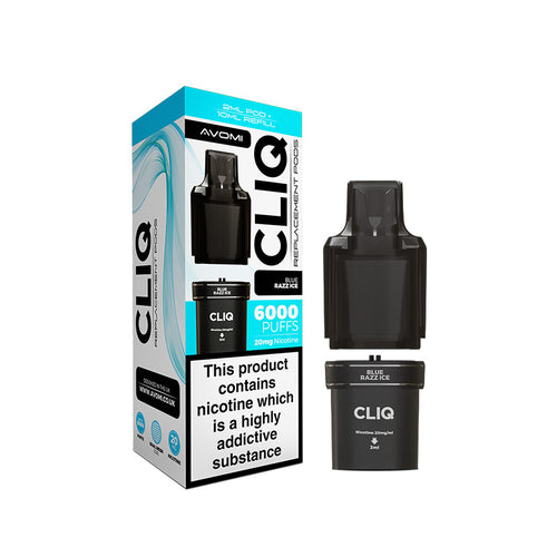 Avomi CLIQ Prefilled Vape Pod + Refill - Blue Razz Ice