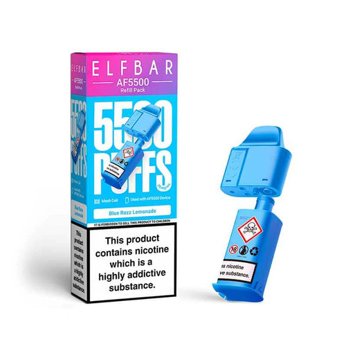 ELFBAR AF5500 Blue Razz Lemonade Prefilled Pod + Refill