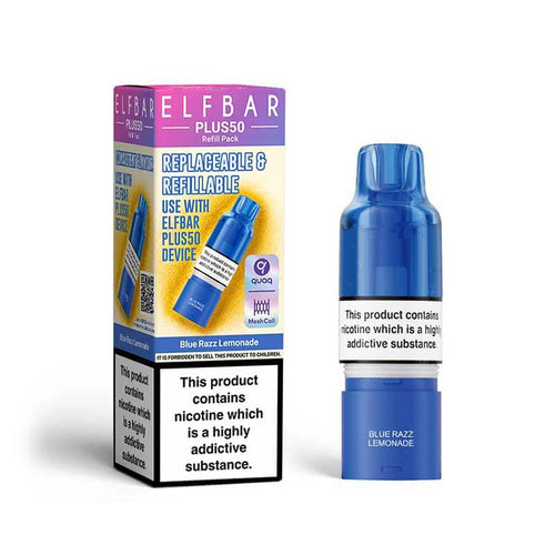 ELFBAR Plus50 Blue Razz Lemonade Prefilled Pod + Refill