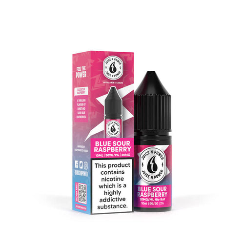 Juice N Power Bar Salts 6000+ Blue Sour Raspberry 10ml E-Liquid