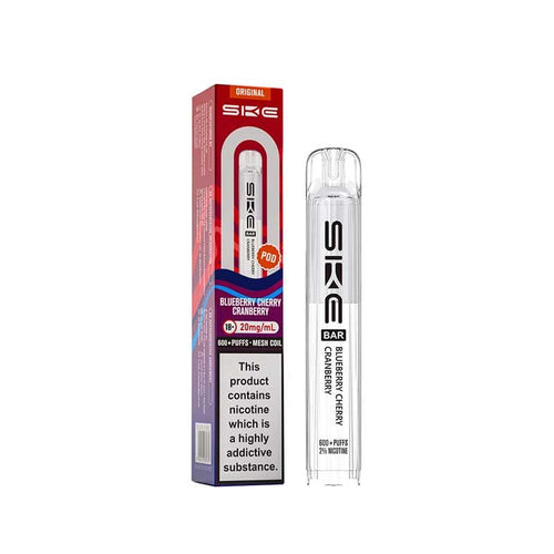 SKE Bar Blueberry Cherry Cranberry Prefilled Vape Pod