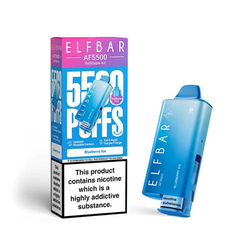 Blueberry Ice  Elf Bar AF5500 Prefilled kit