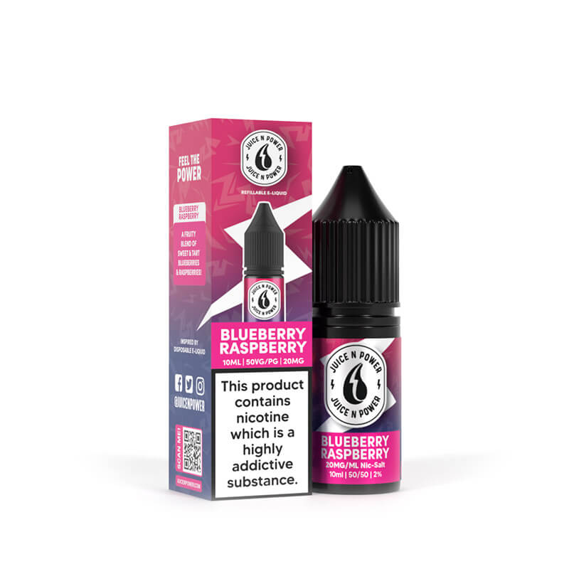Juice N Power Bar Salts 6000+ Blueberry Raspberry 10ml E-Liquid