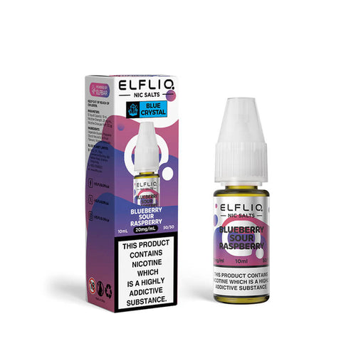Elf Bar ElfLiq x Crystal Blueberry Sour Raspberry 10ml Nic Salt E-Liquid - 20mg