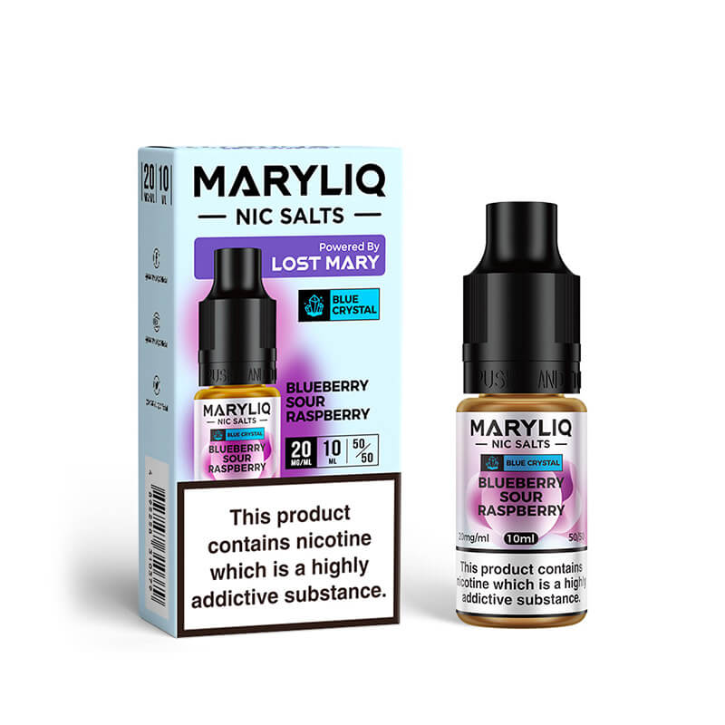 Lost Mary Maryliq x Crystal Blueberry Sour Raspberry 10ml Nic Salt E-Liquid - 20mg