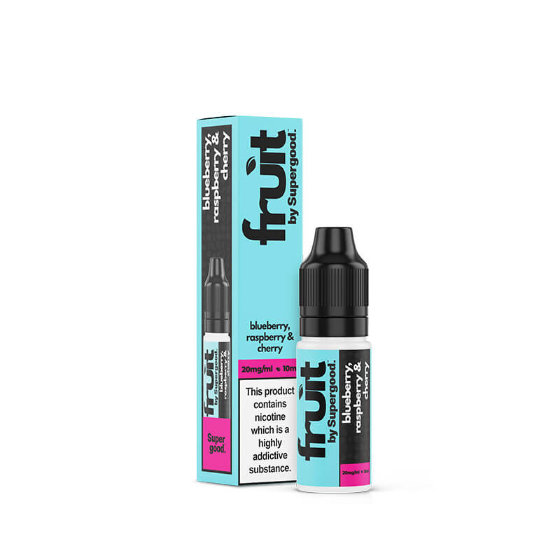Fruit by Supergood  Blueberry Raspberry & Cherry 10ml Nic Salts E-Liquid