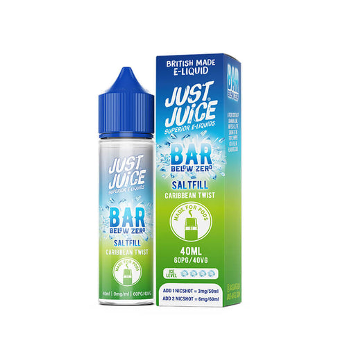 Just Juice Below Zero Caribbean Twist Saltfill Shortfill 40ml E-Liquid