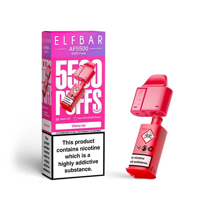 ELFBAR AF5500 Cherry Ice Prefilled Pod + Refill
