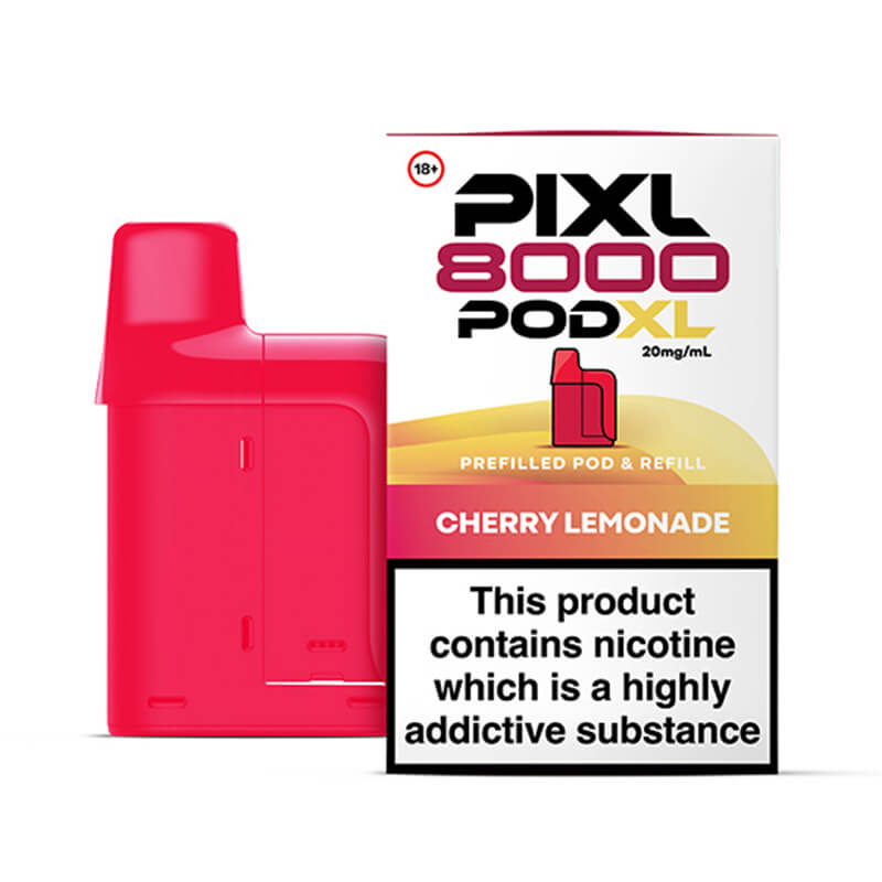 Cherry Lemonade PIXL 8000 Prefilled Pod 20mg Nic Salt Vapestore UK cherry-lemonade-pixl-8000-prefilled-pod-20mg-nic-salt-vapestore-uk