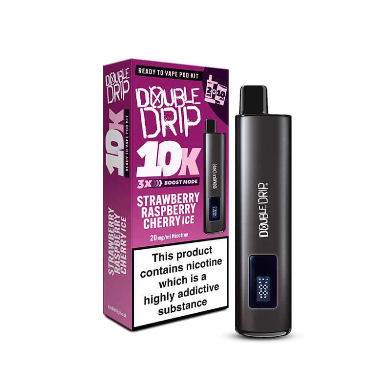 Double Drip 10K Prefilled Pod Kit MTL, 1100mAh, Boost Mode, 20mg | Vapestore UK Double Drip 10K Prefilled Pod Kit MTL, 1100mAh, Boost Mode, 20mg | Vapestore UK