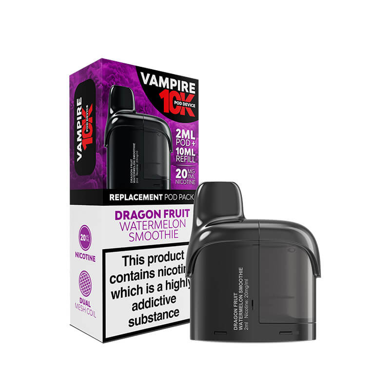 Vampire 10K Dragonfruit Watermelon Smoothie Prefilled Vape Pods + Refill