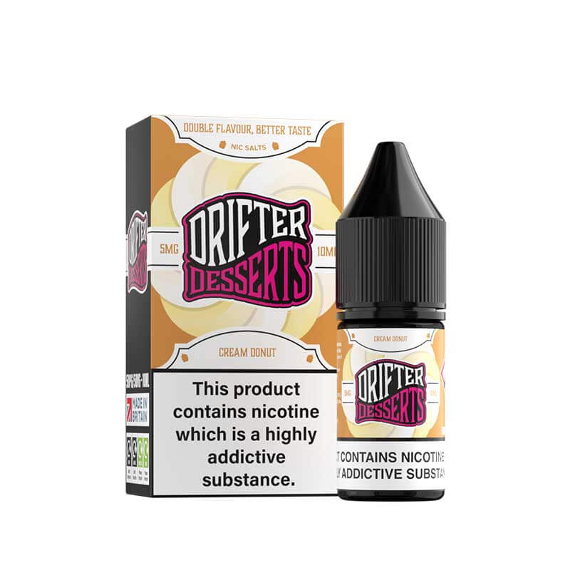 Drifter Desserts Cream Donut 10ml Nic Salt E-Liquid