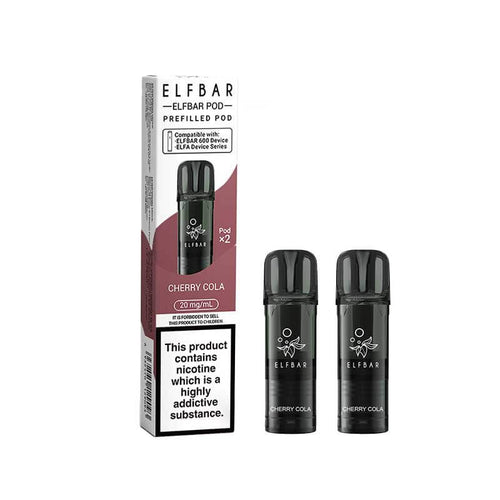Elf Bar 600 Cherry Cola Prefilled Vape Pods 20mg - 2PK