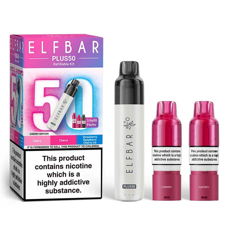 Elf Bar Plus 50 Prefilled Pod Kit 800mAh, 3 Pods | Vapestore UK Elf Bar Plus 50 Prefilled Pod Kit 800mAh, 3 Pods | Vapestore UK