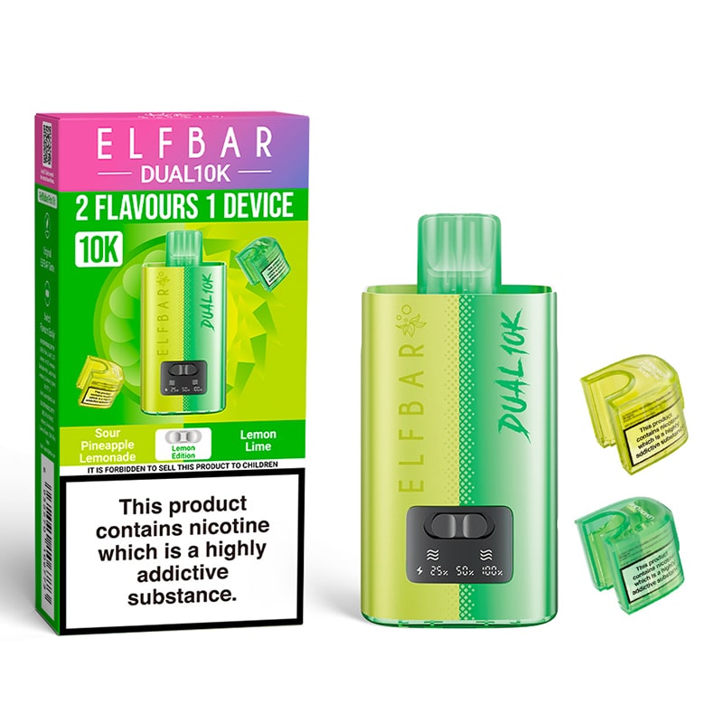 ELFBAR Dual 10K Prefilled Pod Kit - Dual Flavour 5ml Refills, 850mAh Rechargeable Battery, Quick Flavour Switch | Vapestore UK ELFBAR Dual 10K Prefilled Pod Kit - Dual Flavour 5ml Refills, 850mAh Rechargeable Battery, Quick Flavour Switch | Vapestore UK