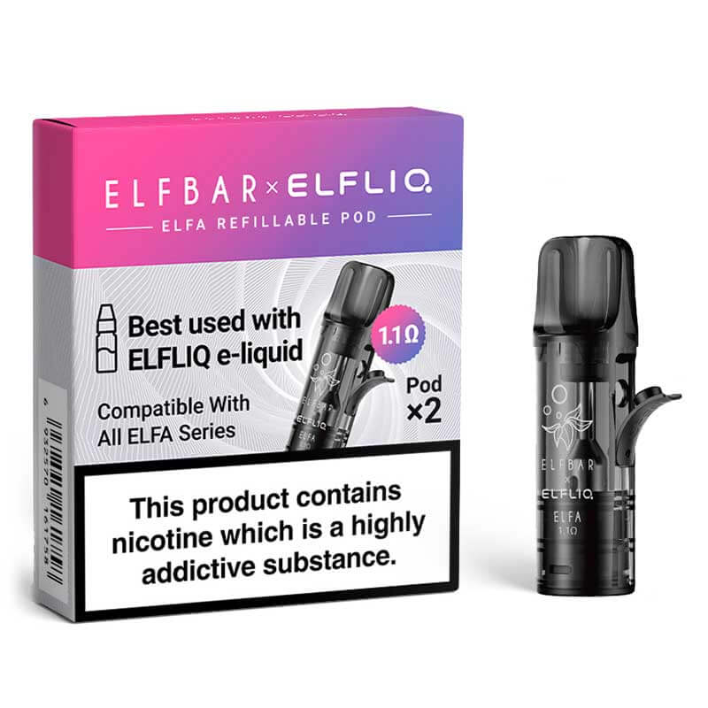 Elfbar Elfliq Elfa Turbo Refillable Pod | Replacement Pod | Vapestore Elfbar Elfliq Elfa Turbo Refillable Pod | Replacement Pod | Vapestore
