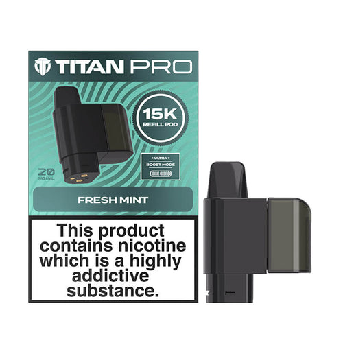 Titan Pro 15K Fresh Mint Prefilled Pod + Refills