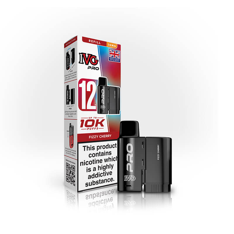 IVG Pro 12 Fizzy Cherry Prefilled Vape Pod + Refill